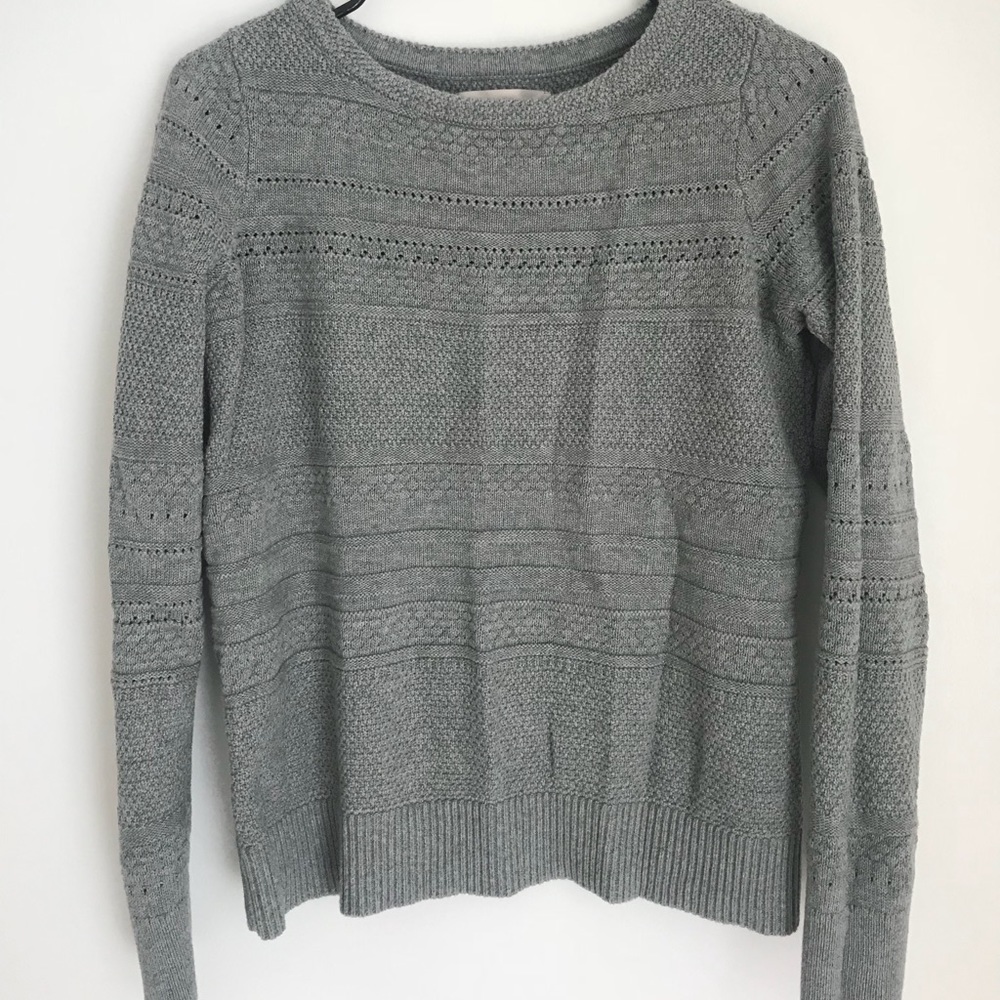 Ann Taylor Loft Cotton Boat Neck Sweater